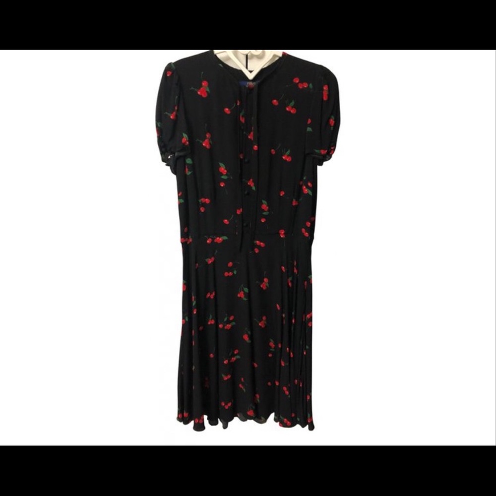 Ralph Lauren polo cherry dress. Mid length. Very good condition.